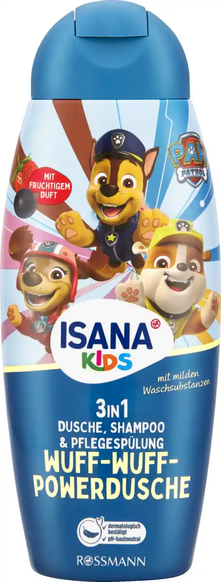Bild 1 von ISANA KiDS 3in1 PAW Patrol Wuff-Wuff-Powerdusche, 300 ml