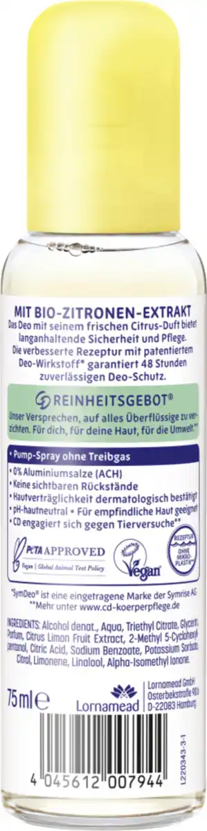 Bild 2 von CD 48h Deodorant Zerstäuber Citrus, 75 ml