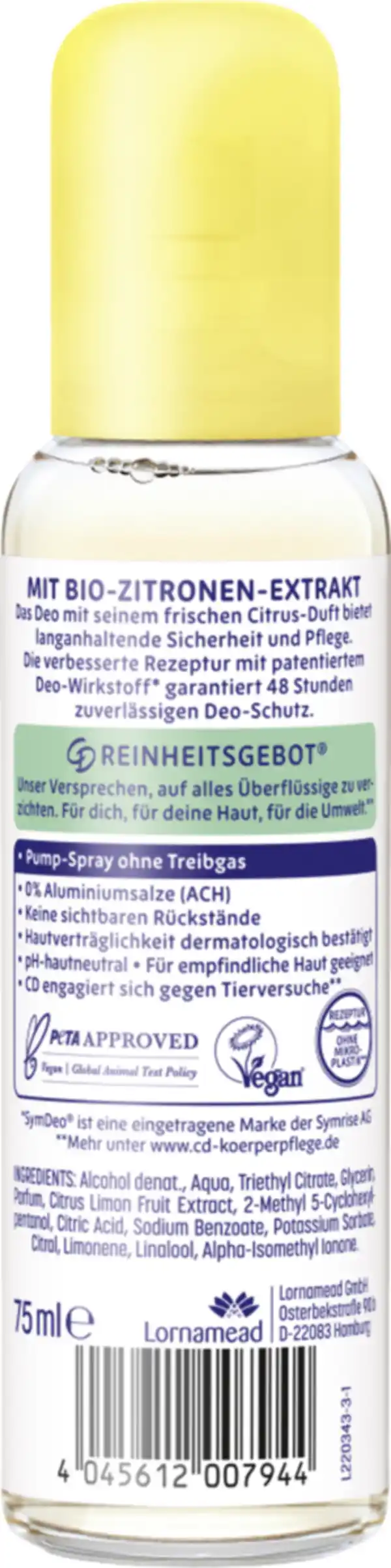 Bild 2 von CD 48h Deodorant Zerstäuber Citrus, 75 ml