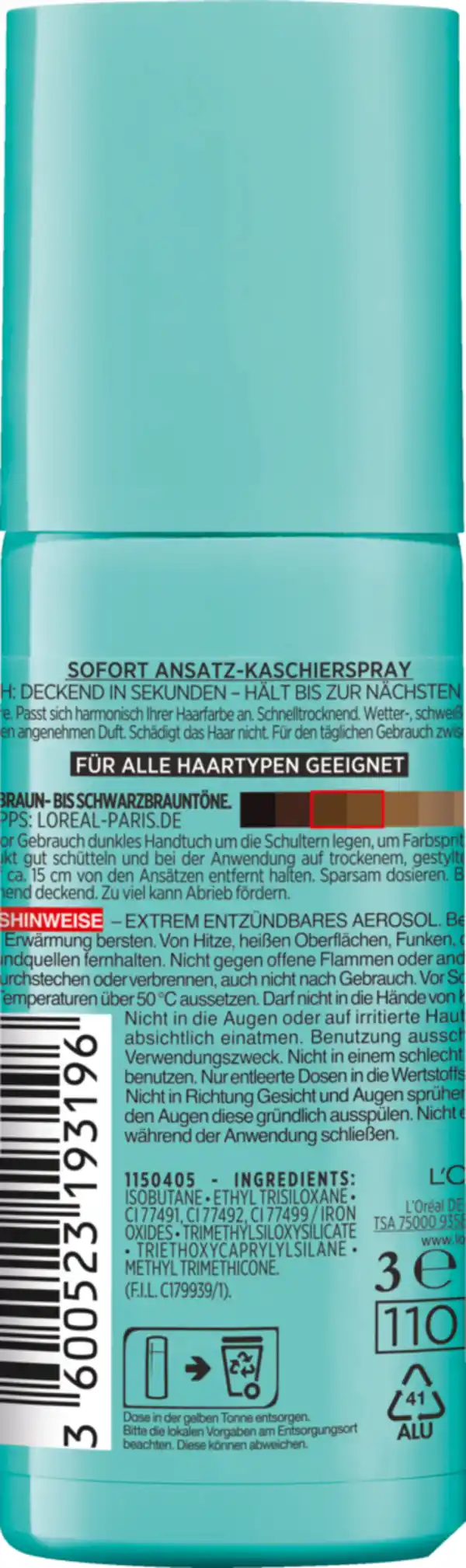Bild 4 von L’Oréal Paris Magic Retouch Ansatz-Kaschierspray Dunkelbraun bis Schwarzbraun, 75 ml