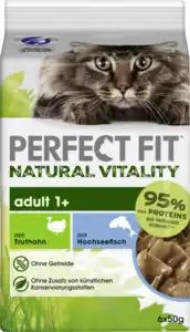 Perfect Fit Natural Vitality Katze Adult 1+ mit Truthahn und mit Hochseefisch, 300 g