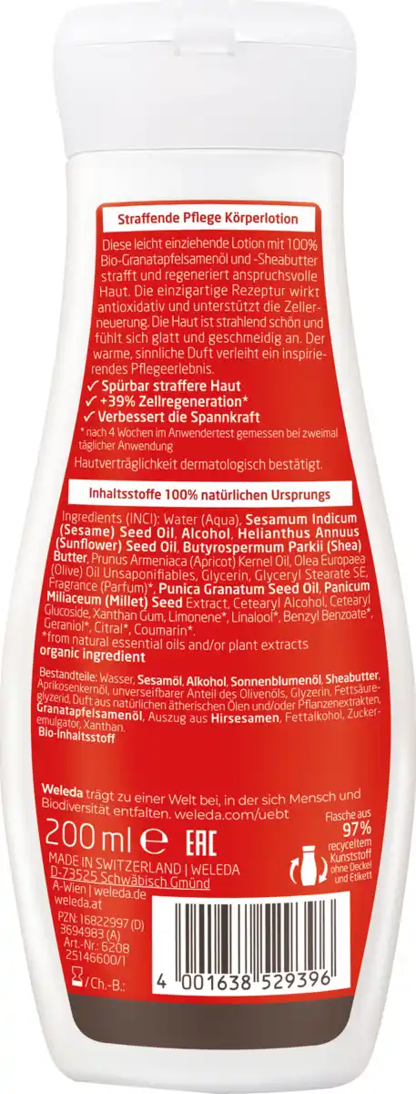 Bild 2 von Weleda Straffende Pflege Körperlotion Granatapfel, 200 ml