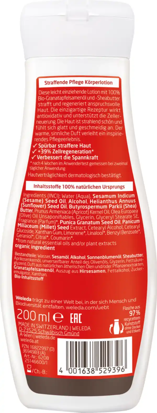 Bild 2 von Weleda Straffende Pflege Körperlotion Granatapfel, 200 ml