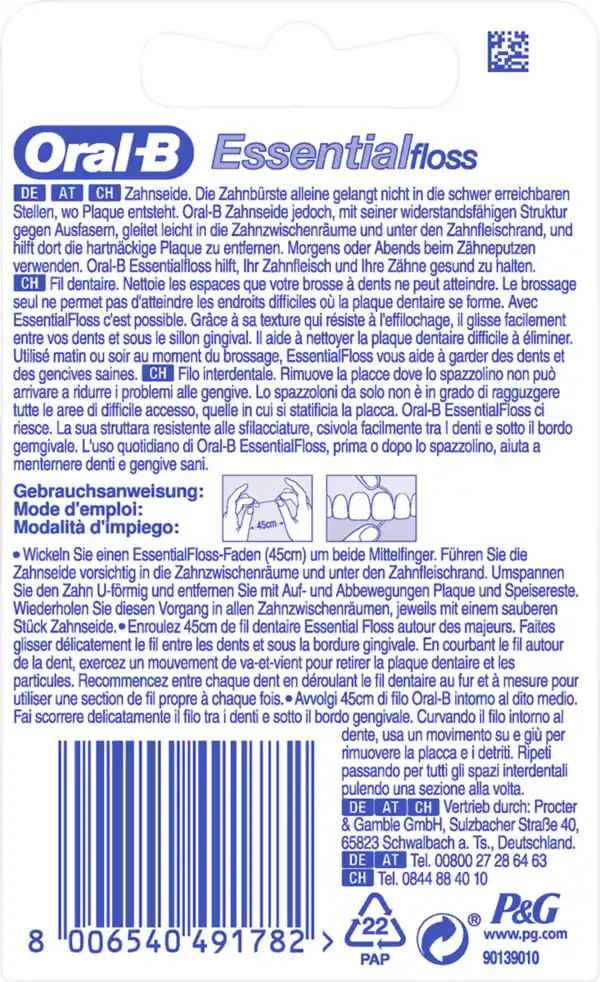 Bild 2 von Oral-B Essential Floss Zahnseide ungewachst, 50 m