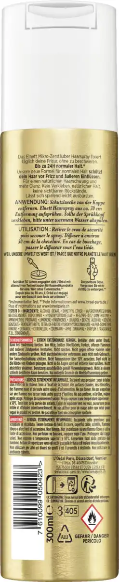 Bild 2 von L’Oréal Paris Elnett Ultra-Feines Haarspray Normaler Halt, 300 ml