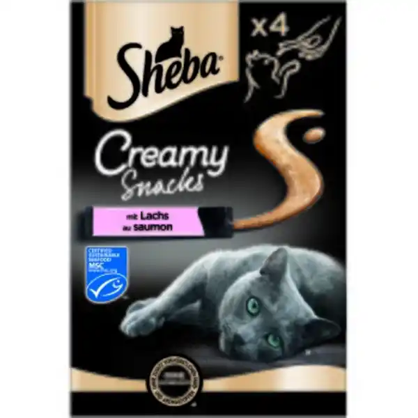 Bild 1 von Sheba Beutel Creamy Snacks Lachs 44x12 g