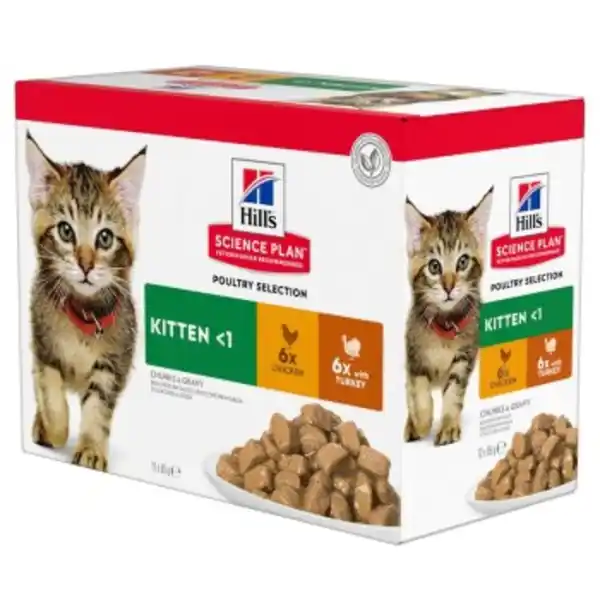 Bild 1 von Hill's Science Plan Kitten Multipack Truthahn & Huhn 12x85 g