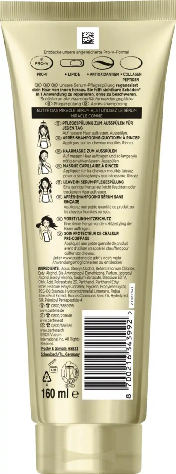 Bild 2 von Pantene Pro-V Emily in Paris Repair & Care Kollagen Haarkur-Balsam, 160 ml