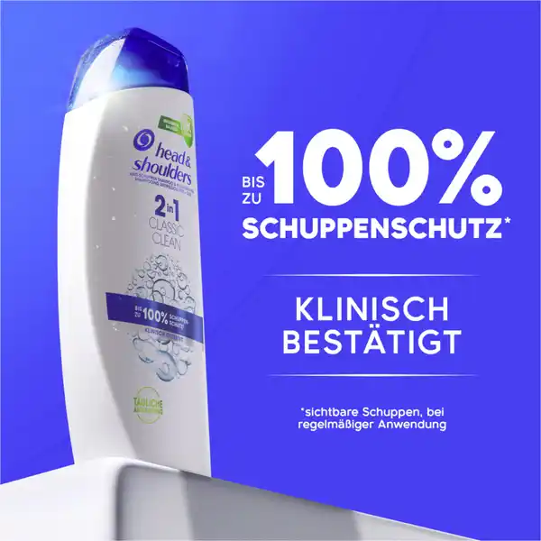 Bild 3 von head & shoulders Anti Schuppen Shampoo 2in1 Classic Clean, 400 ml