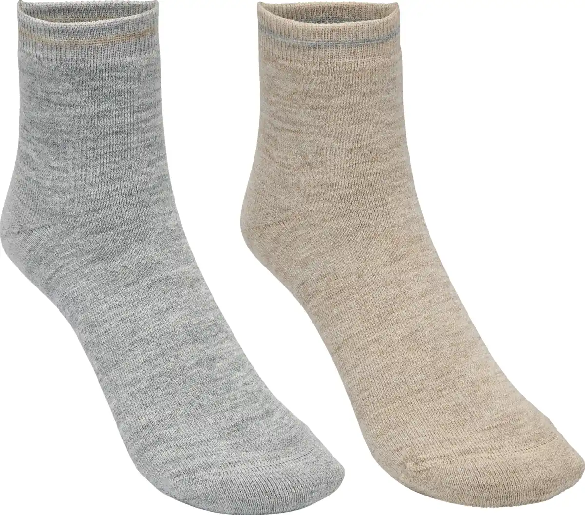 Bild 3 von IDEENWELT 2er Set Merino-Wollsocken grau/beige Gr. 35-38