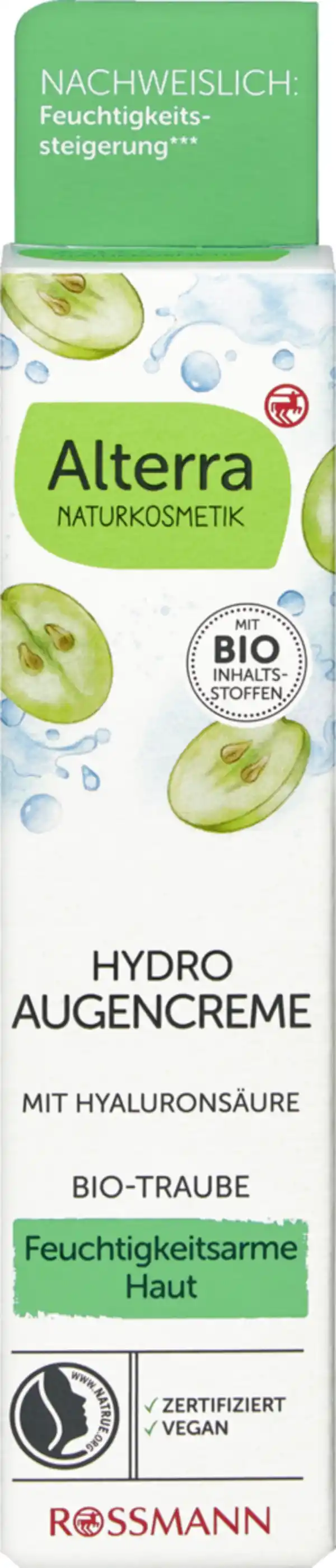 Bild 1 von Alterra NATURKOSMETIK Hydro Augencreme Bio-Traube & Bio-Weisser Tee, 15 ml