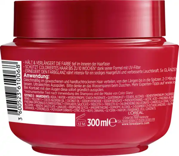 Bild 2 von L’Oréal Paris Elvital Color Glanz Intensivkur 300ml, 300 ml