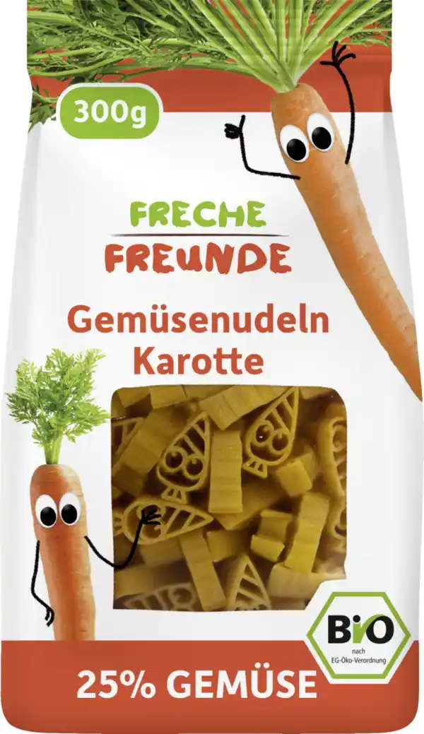 Bild 1 von Freche Freunde Bio Gemüsenudeln Karotte, 300 g