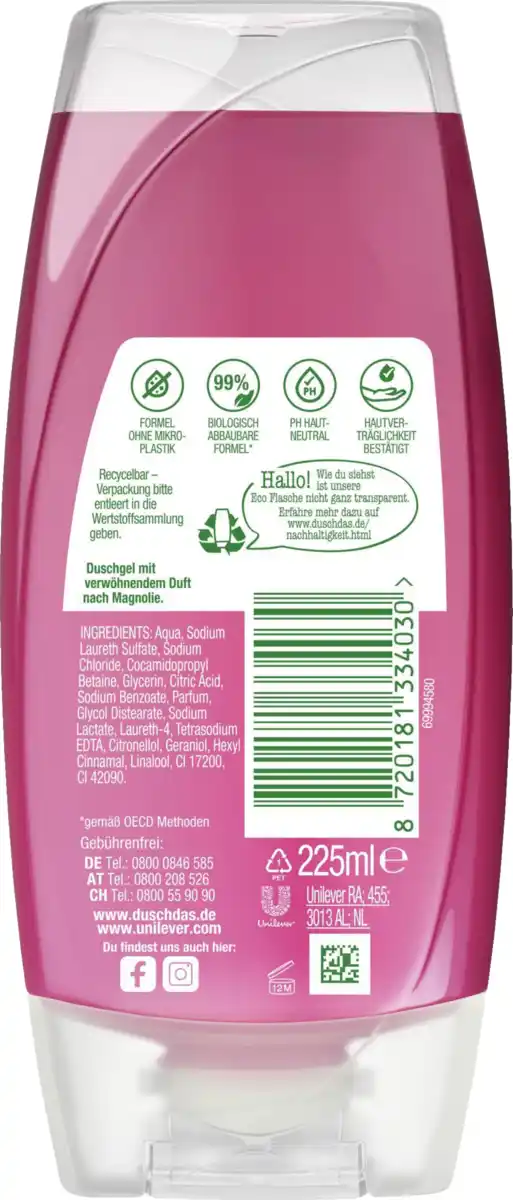 Bild 2 von duschdas Duschgel Magnolie, 225 ml