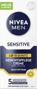 NIVEA MEN Sensitive Gesichtspflege Creme LSF 15, 75 ml