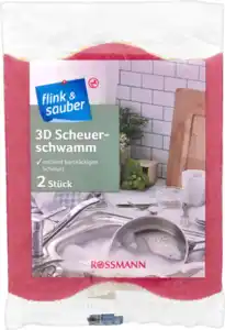 flink & sauber 3D-Scheuerschwamm