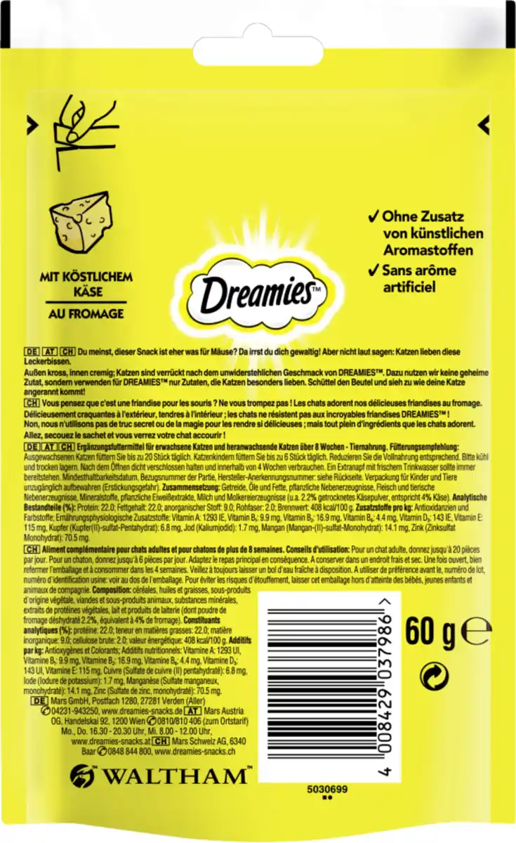 Bild 2 von Dreamies mit Käse, 60 g