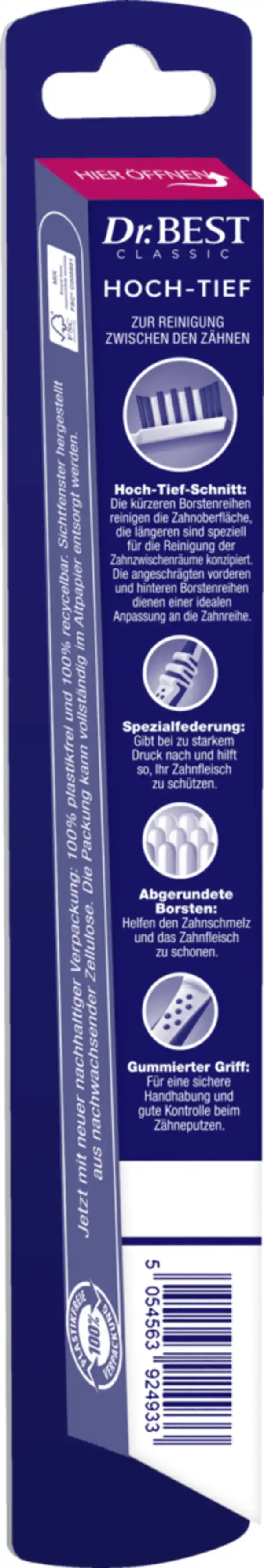 Bild 2 von Dr.BEST Hoch-Tief Zahnbürste mittel