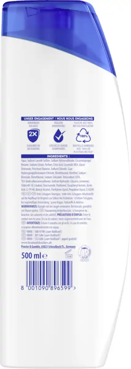 Bild 2 von head & shoulders Anti Schuppen Shampoo For Men, 500 ml