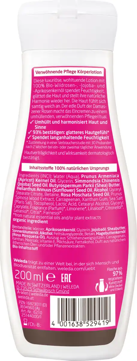 Bild 2 von Weleda Verwöhnende Pflege Körperlotion Wildrose, 200 ml
