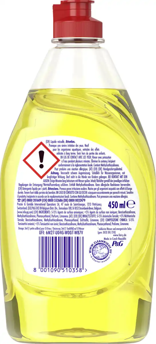 Bild 2 von Fairy Handspülmittel Konzentrat Zitrone, 450 ml