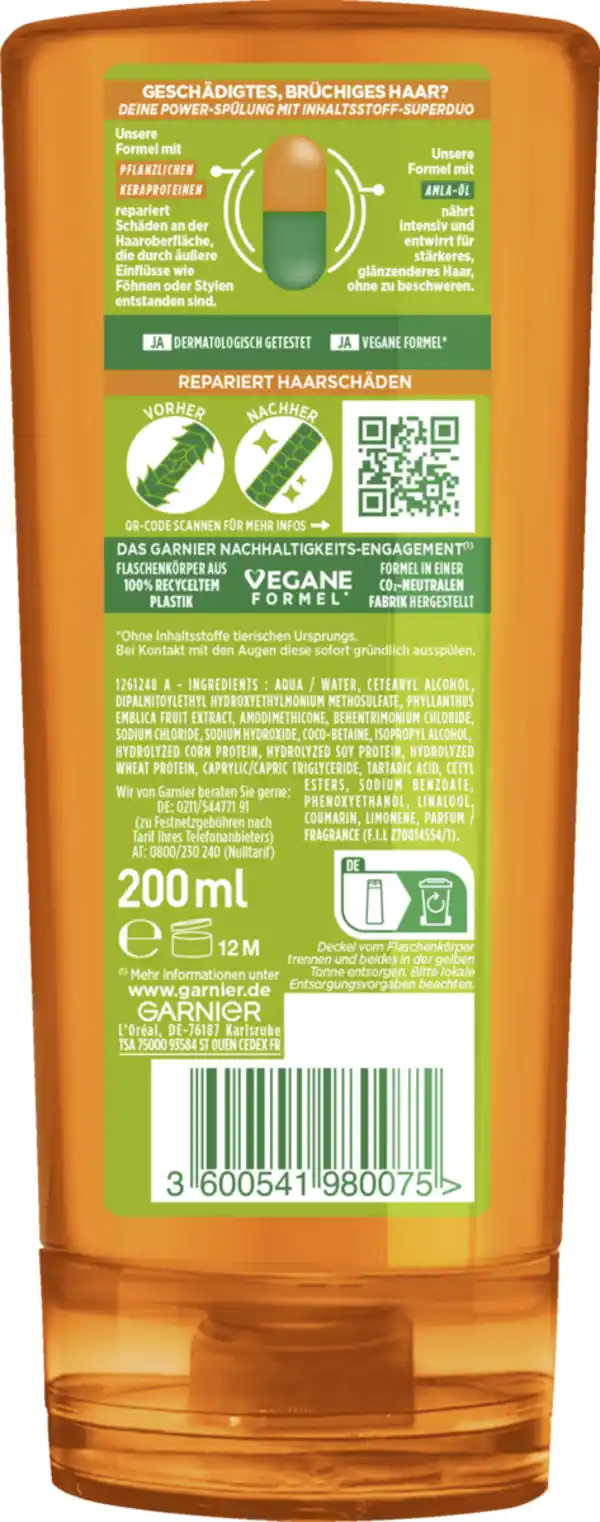 Bild 2 von Garnier Fructis Schadenlöscher Kräftigende Spülung, 200 ml
