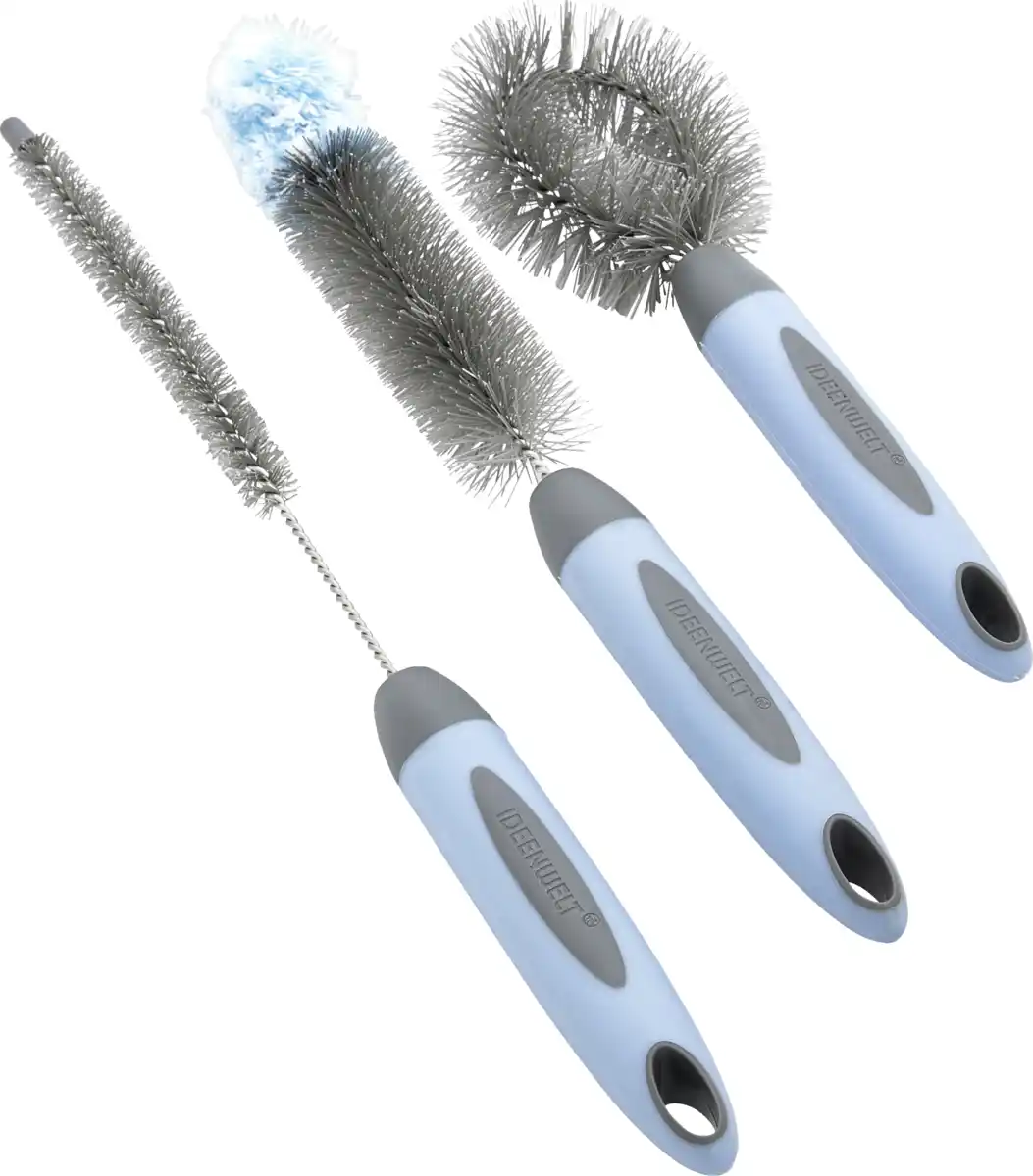 Bild 2 von IDEENWELT 3er Set Reinigungsbürsten blau/grau