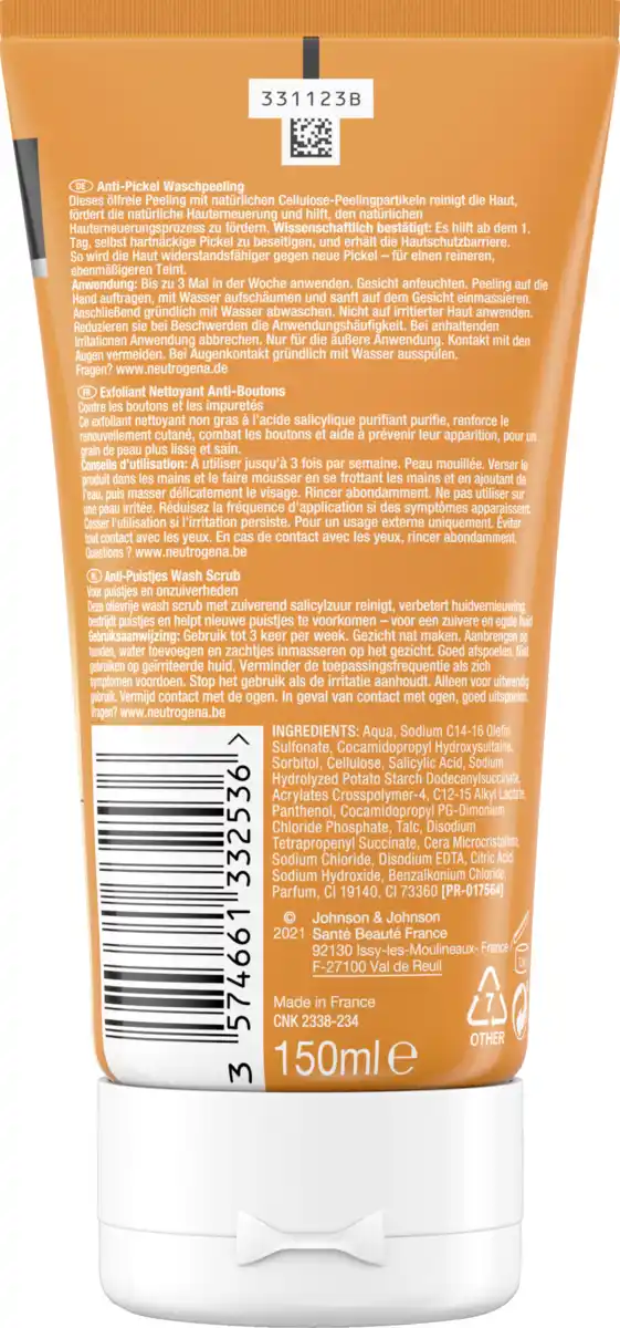 Bild 2 von Neutrogena Anti-Pickel Tägliches Waschpeeling, 150 ml