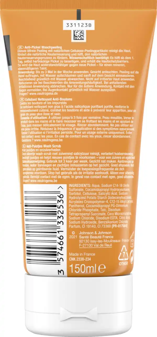 Bild 2 von Neutrogena Anti-Pickel Tägliches Waschpeeling, 150 ml