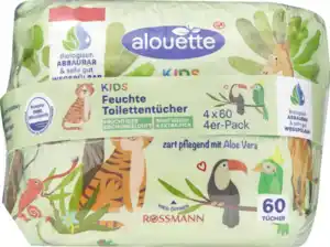 alouette feuchte Toilettentücher Kids fruchtiger Dschungelduft