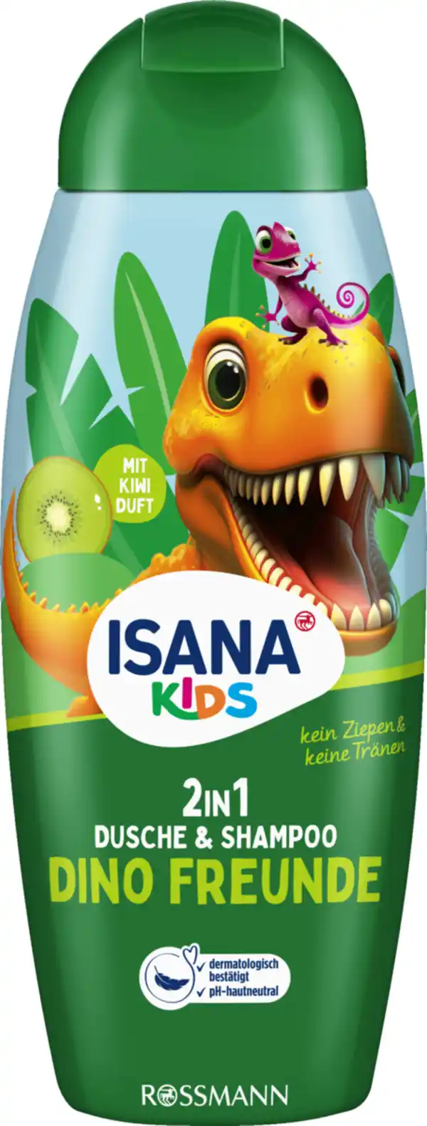 Bild 1 von ISANA KiDS 2in1 Dusche & Shampoo Dino Freunde, 300 ml