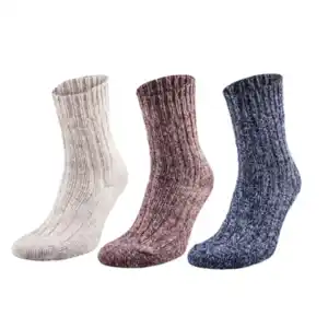 Norwegen Socken 3er Pack, beige/rot/blau, Größe 39/40