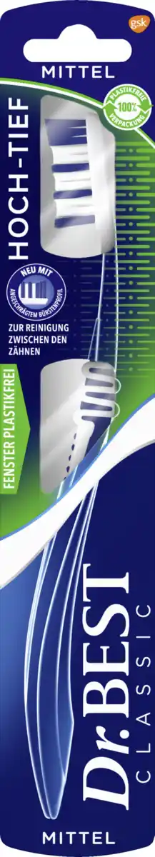 Bild 1 von Dr.BEST Hoch-Tief Zahnbürste mittel