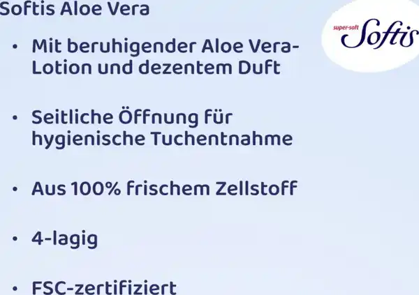 Bild 4 von Softis Aloe Vera Taschentücher