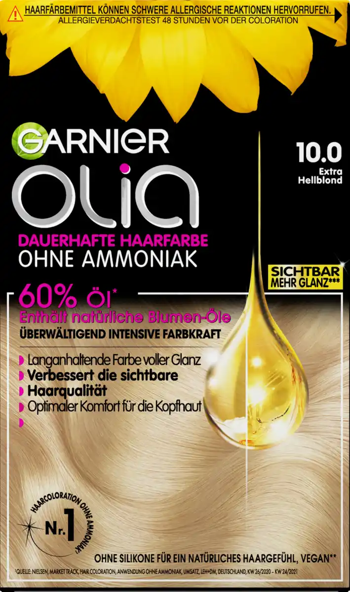 Bild 1 von Garnier Olia Dauerhafte Haarfarbe Coloration 10.0 Extra Hellblond