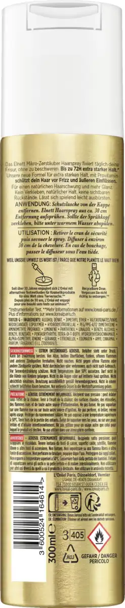 Bild 2 von L’Oréal Paris Elnett Ultra-Feines Haarspray Extra starker Halt, 300 ml