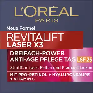 L’Oréal Paris Revitalift Anti-Age Tagescreme Laser X3 Dreifach-Power LSF 25, 50 ml