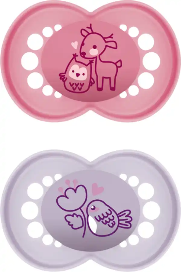 Bild 2 von MAM Schnuller Original Latex, 6-16 Mon., Reh/Vogel