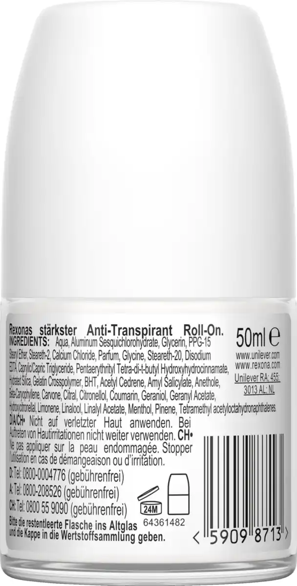 Bild 2 von Rexona Men Maximum Protection Deo Roll-On Anti-Transpirant Cobalt Dry Reisegröße, 50 ml