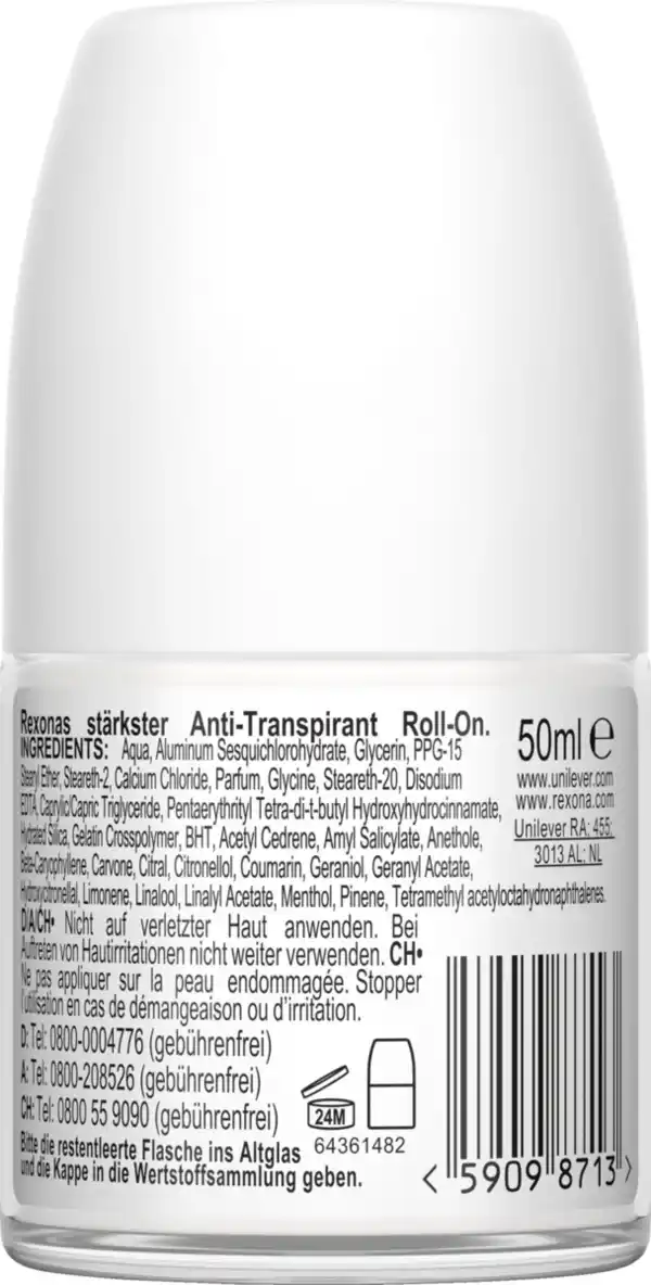 Bild 2 von Rexona Men Maximum Protection Deo Roll-On Anti-Transpirant Cobalt Dry Reisegröße, 50 ml