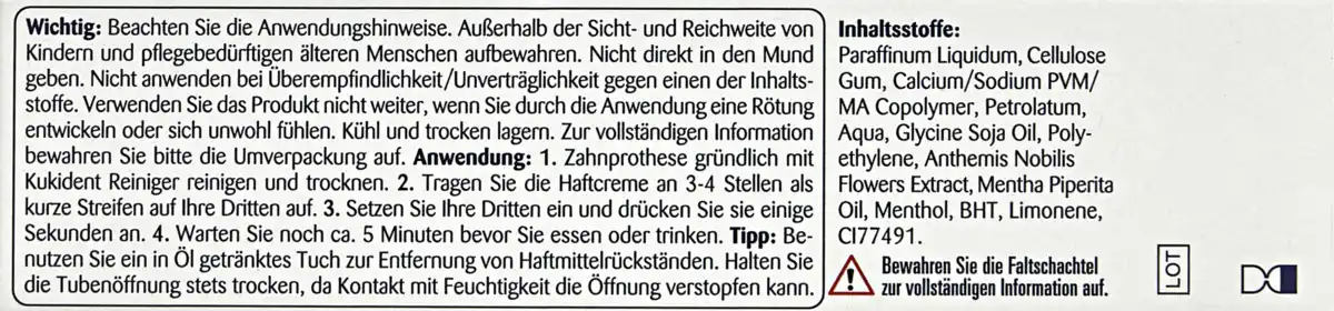 Bild 3 von Kukident Professionell Haftcreme Med+Kamille, 40 g