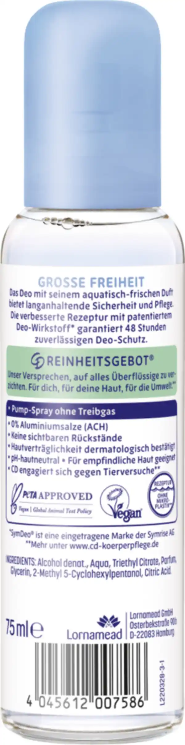 Bild 2 von CD 48h Deodorant Zerstäuber Große Freiheit, 75 ml