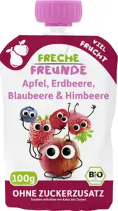 Freche Freunde Bio Quetschie Apfel, Erdbeere, Kirsche, Blaubeere & Himbeere, 100 g