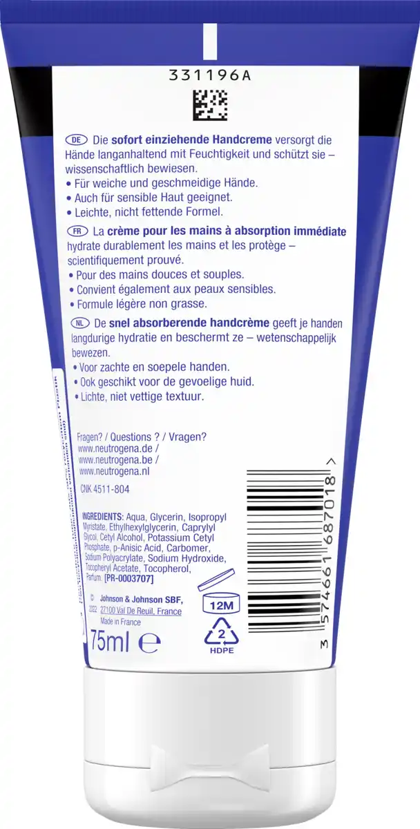 Bild 2 von Neutrogena Sofort einziehende Handcreme, 75 ml