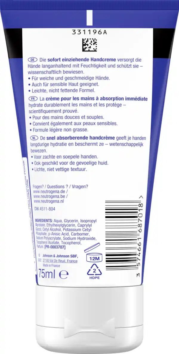 Bild 2 von Neutrogena Sofort einziehende Handcreme, 75 ml