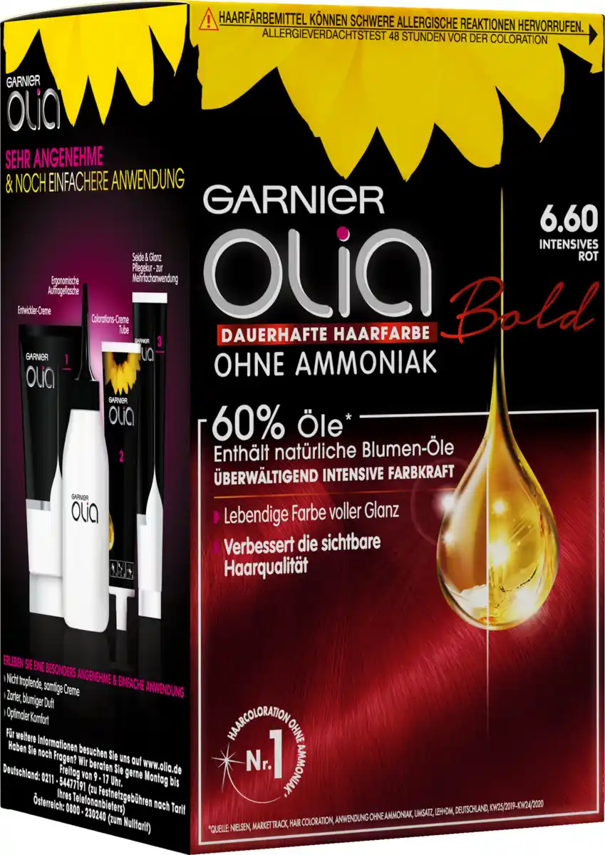 Bild 2 von Garnier Olia Dauerhafte Haarfarbe Coloration 6.6 Intensives Rot