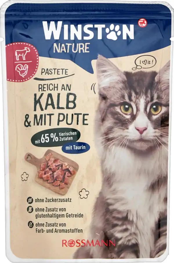 Bild 1 von Winston nature Katzenfutter mit Kalb und Pute, 85 g