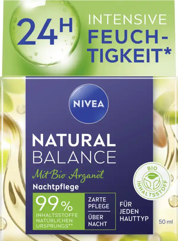 Bild 1 von NIVEA Natural Balance regenerierende Nachtpflege, 50 ml