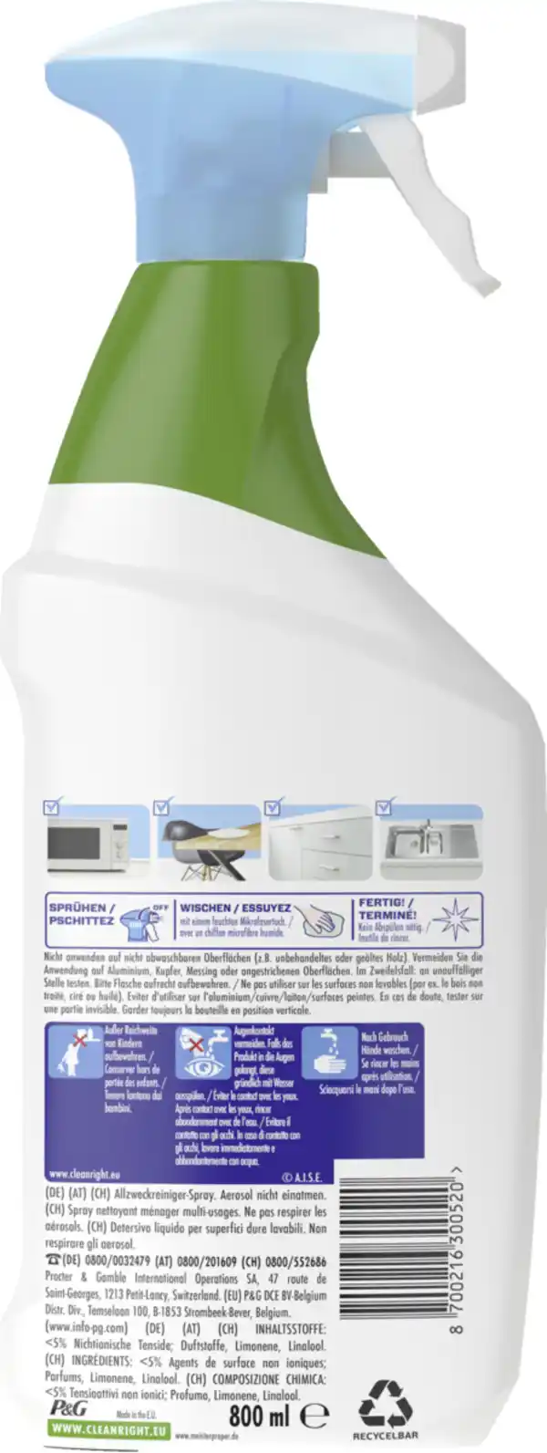 Bild 2 von Meister Proper Sprühen-Wischen-Fertig Zitrusfrische Spray, 800 ml