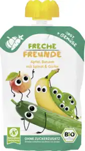 Freche Freunde Bio Quetschie Apfel, Banane, Spinat & Gurke, 100 g